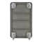 Global Industrial Silver Stainless Steel Bellman Cart Curved Uprights 6 Rubber Casters, 41-1/4L x 24W x 73H 985118SL - alternate 2